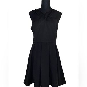 CECE Black Halter Top Flare Stretchy Dress (6) [Polyester, Spandex]